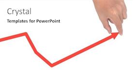  Presentation with financial analysis - PPT theme enhanced with hand-touching-graphs-of-financial background and a white colored foreground