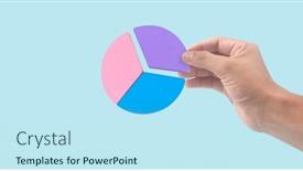  Presentation with financial analysis - Presentation design having hand-touching-graphs-of-financial background and a sky blue colored foreground