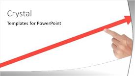  Presentation with financial analysis - PPT layouts with hand-touching-graphs-of-financial background and a white colored foreground