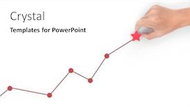  Presentation with financial analysis - Presentation theme having hand-touching-graphs-of-financial background and a white colored foreground