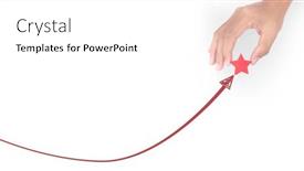  Presentation with financial market - Presentation design consisting of hand-touching-graphs-of-financial background and a white colored foreground