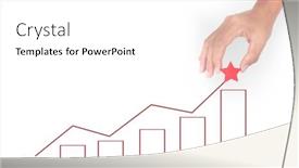  Presentation with financial analysis - Presentation theme with hand-touching-graphs-of-financial background and a white colored foreground