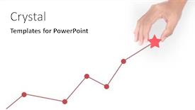  Presentation with financial analysis - PPT theme consisting of hand-touching-graphs-of-financial background and a white colored foreground