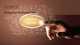  Presentation with paper hand drawn politics - Slide deck consisting of hand-touching-hand-drawn-icons background and a coral colored foreground