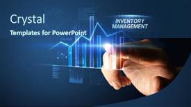  Presentation with inventory management - Presentation enhanced with hand-touching-inventory-management-button background and a ocean colored foreground