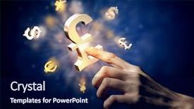  Presentation with philippine currency american period money - Beautiful theme featuring hand touching money currency symbol backdrop and a navy blue colored foreground