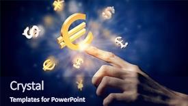  Presentation with philippine currency american period money - Beautiful PPT layouts featuring hand touching money currency symbol backdrop and a navy blue colored foreground