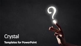  Presentation with hand touching finger digital - Presentation theme consisting of hand touching with finger question background and a  colored foreground