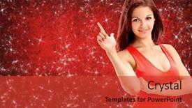  Presentation with santa - Slides enhanced with hand up place your product background and a  colored foreground