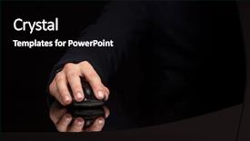  Presentation with optical communication - Presentation having hand using wireless mouse background and a black colored foreground