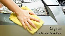  Presentation with car wash - Colorful presentation theme enhanced with hand wash car backdrop and a yellow colored foreground