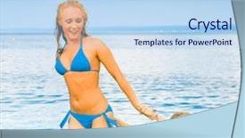  Presentation with water - Colorful slides enhanced with hand washing free - beach playing in water backdrop and a  colored foreground