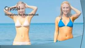  Presentation with co2 in water - PPT layouts featuring hand washing free - water having fun in bikini background and a light blue colored foreground