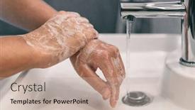  Presentation with hand hygiene - Cool new presentation with hand-washing-personal-hygiene-woman backdrop and a mint green colored foreground