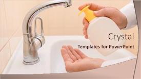  Presentation with hand hygiene - Amazing presentation having hand-washing-with-soap backdrop and a lemonade colored foreground