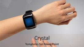  Presentation with smartwatch - Cool new presentation with hand wearing smartwatch with free backdrop and a  colored foreground