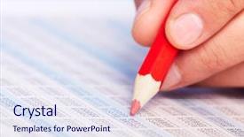  Presentation with accounting - Colorful PPT theme enhanced with stones - close up wiew at marble backdrop and a coral colored foreground.