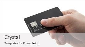 Presentation with black hand - Amazing slides having hand with black credit card backdrop and a light gray colored foreground