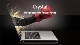  Presentation with box - Slides consisting of hand with box gloves coming background and a  colored foreground