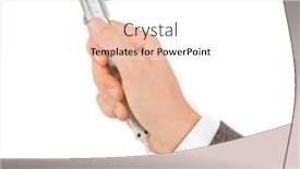  Presentation with vernier caliper bearing isolated - Slides enhanced with hand-with-caliper-isolated background and a white colored foreground