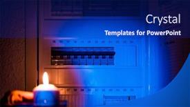  Presentation with electricity - PPT theme with hand-with-candle-in-darkness background and a  colored foreground