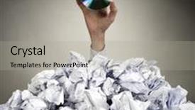  Presentation with crumpled paper various balls - Theme enhanced with cd reaches out from big background and a light gray colored foreground