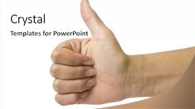  Presentation with paths - Cool new theme with hand with clipping paths backdrop and a white colored foreground