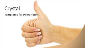  Presentation with paths - Amazing slide deck having hand with clipping paths backdrop and a white colored foreground