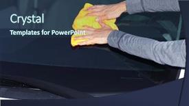  Presentation with hand washing - Presentation theme consisting of lavage auto - hand with cloth washing background and a tawny brown colored foreground