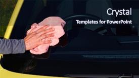  Presentation with hand washing - Cool new PPT layouts with cloth washing a car wax backdrop and a wine colored foreground