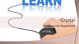  Presentation with learn - Beautiful slides featuring hand with computer mouse backdrop and a lemonade colored foreground