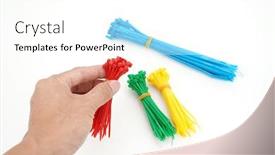  Presentation with plastic - Beautiful PPT layouts featuring hand-with-different-colors backdrop and a cream colored foreground