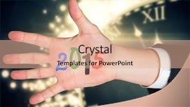  Presentation with black gold - Audience pleasing slides consisting of hand with fingers spread out against black and gold new year graphic backdrop and a lemonade colored foreground