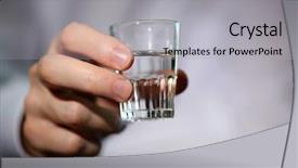  Presentation with vodka - Cool new slide set with hand with glass of vodka backdrop and a light gray colored foreground