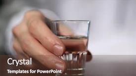  Presentation with vodka - Slide set consisting of hand with glass of vodka background and a tawny brown colored foreground