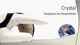  Presentation with golf - Colorful slides enhanced with hand with golf glove trying backdrop and a white colored foreground