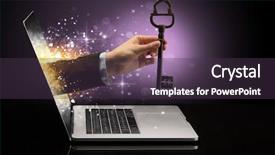  Presentation with sparkling - Amazing presentation having hand with huge vintage key backdrop and a tawny brown colored foreground