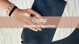  Presentation with bag iv fluid - Slides featuring hand with jewelry and clutch background and a coral colored foreground