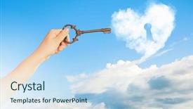  Presentation with human heart - Slides with slim sporty woman with measure background and a  colored foreground.