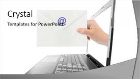  Presentation with letter - Slides with hand with letter and notebook background and a white colored foreground