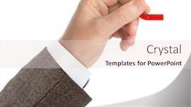  Presentation with magnet - PPT layouts having hand-with-magnet-isolated background and a lemonade colored foreground