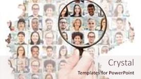  Presentation with magnifying glass - Slide set featuring hand-with-magnifying-glass-searches background and a lemonade colored foreground