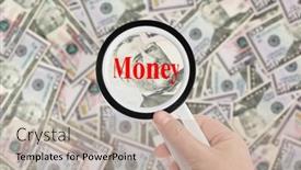  Presentation with magnifying glass - Beautiful presentation featuring hand-with-magnifying-glass backdrop and a mint green colored foreground