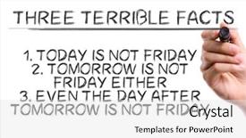  Presentation with quote - Cool new PPT layouts with hand with marker writing funny backdrop and a white colored foreground