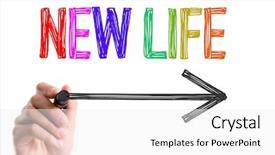  Presentation with life on mars - Amazing slide deck having hand with marker writing new backdrop and a white colored foreground