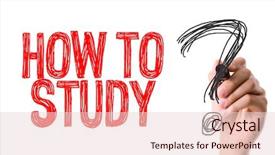  Presentation with writing skills - Slide deck consisting of hand with marker writing background and a lemonade colored foreground