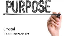  Presentation with purpose - Colorful slide deck enhanced with hand with marker writing backdrop and a white colored foreground