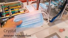  Presentation with manufacture - Cool new slides with hand-with-mask-with-automatic backdrop and a coral colored foreground