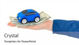  Presentation with hand cute dolls and toy - Slide deck enhanced with hand with money and toy background and a white colored foreground