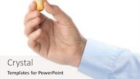  Presentation with mushroom - Beautiful PPT theme featuring hand-with-mushroom-isolated backdrop and a lemonade colored foreground